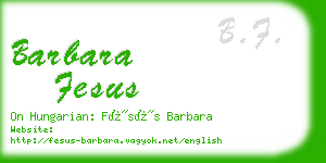barbara fesus business card